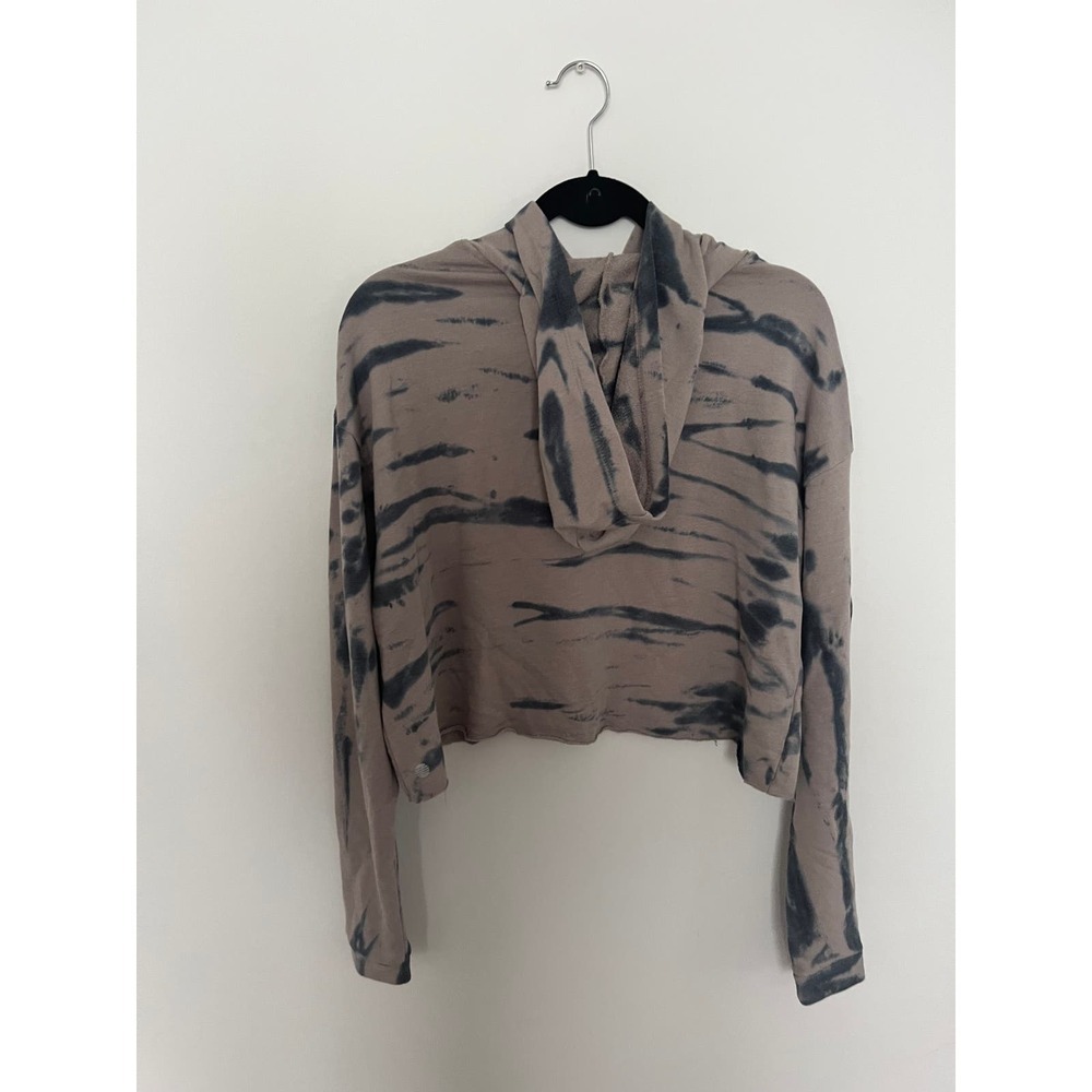 Zella Tie-Dye Crew Neck Sweater - Black and Tan - Picture 2 of 4